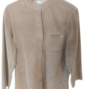 J.Jill Red Corduroy Wide Wale Button Up Shirt Jacket Shacket Womens Size…